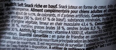 Soft snack - Informations nutritionnelles