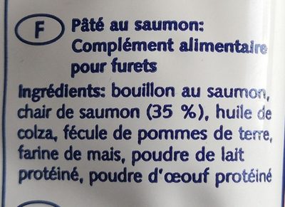 Hansepet - Tubidog Tubi Frett Crème De Saumon Pour Furet - Ingredients