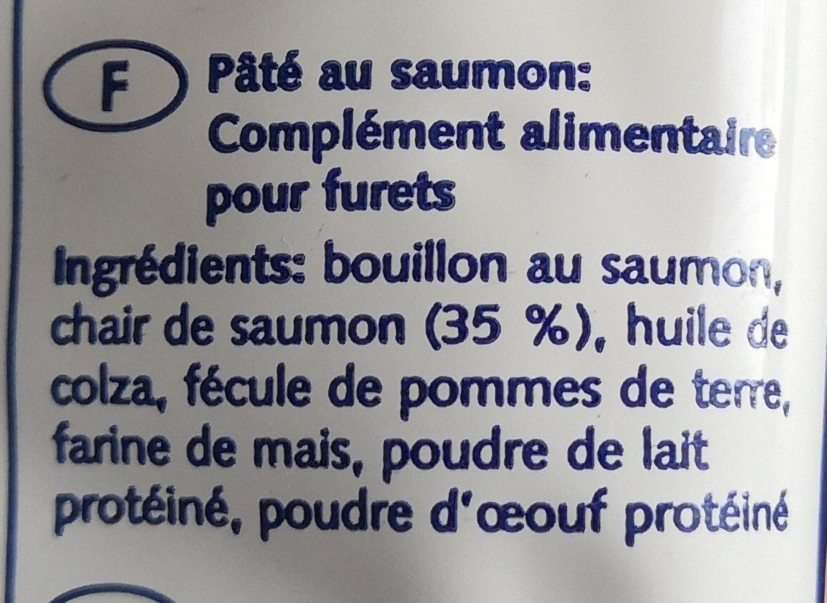 Hansepet - Tubidog Tubi Frett Crème De Saumon Pour Furet - Ingredients - fr