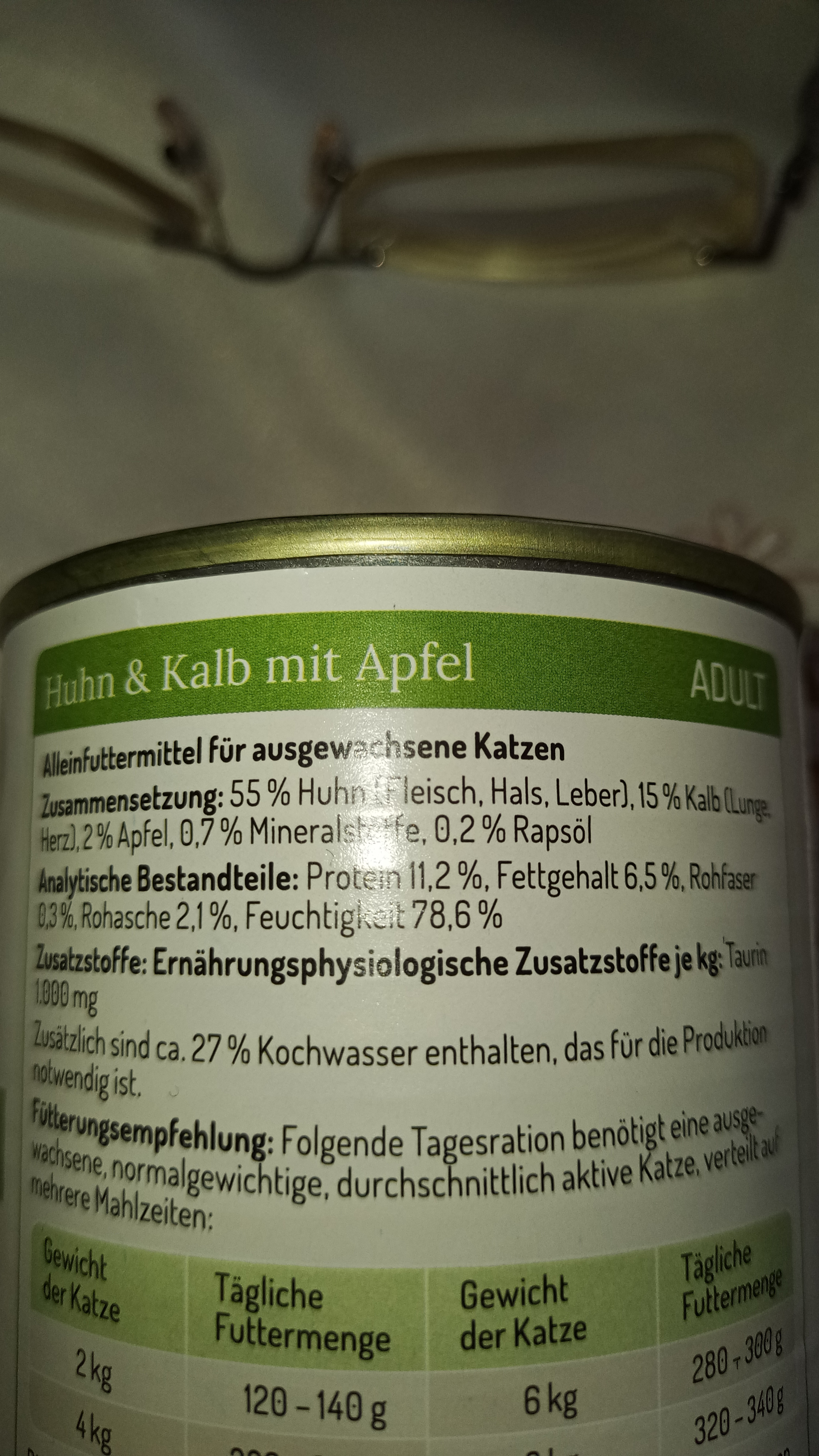 Huhn & Kalb mit Apfel - Ingredients - de
