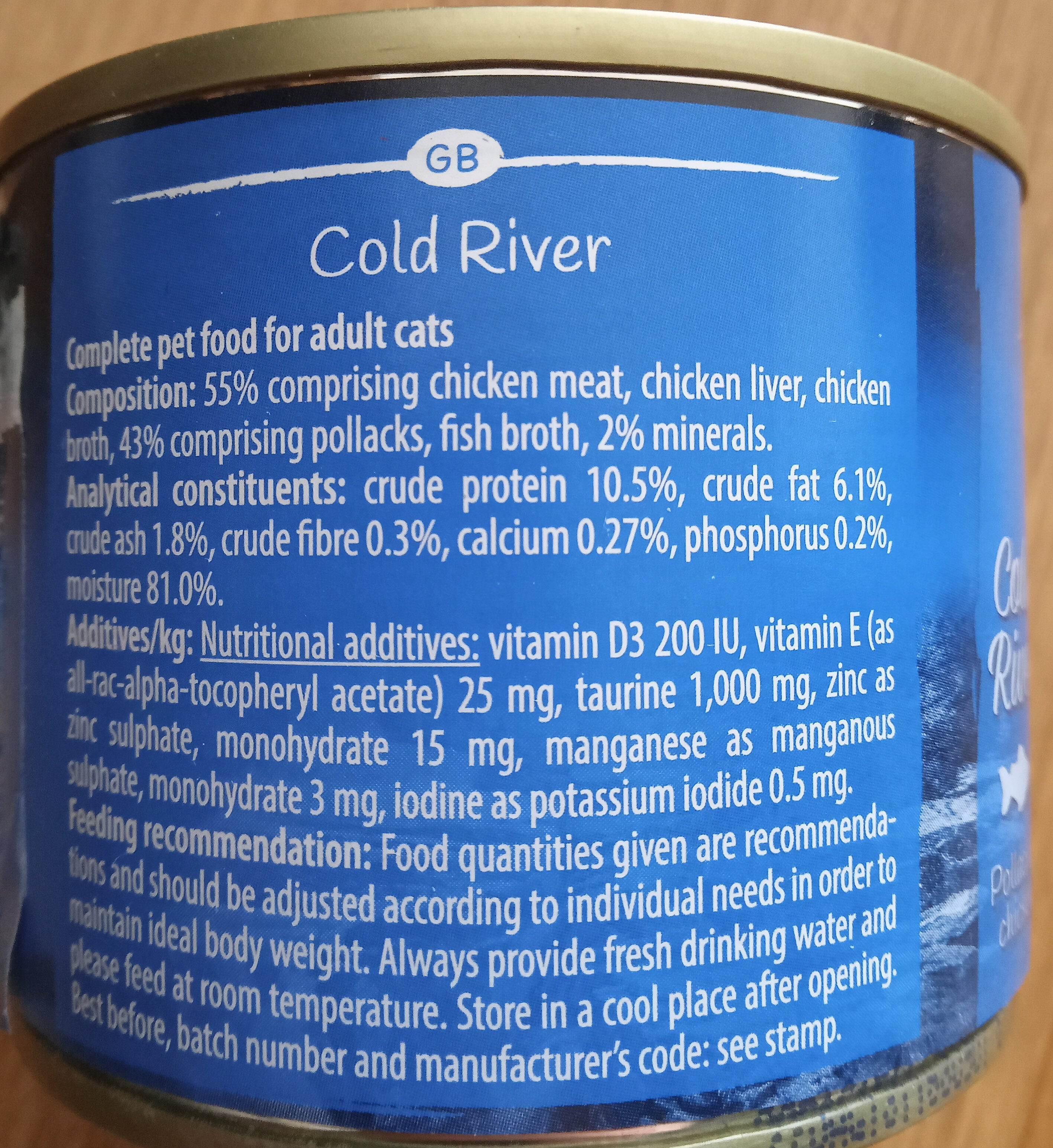 cold river - Pollack & Chicken - Ingredients - fr