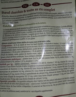 Lukullus bœuf charolais et truite au riz complet - Ingredients - fr