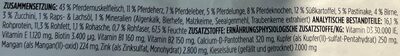 Pferd mit Süsskartoffel, Pastinake, Birne & Zucchini - Ingredients - de