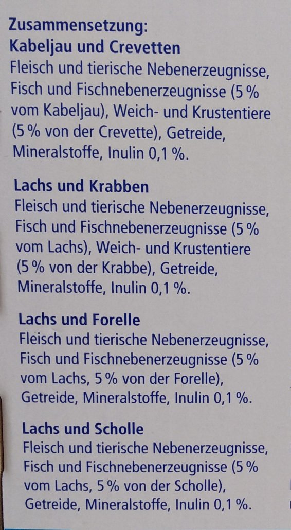 Genießer-Menü verschiedene Fischsorten in Sauce - Ingredients - de