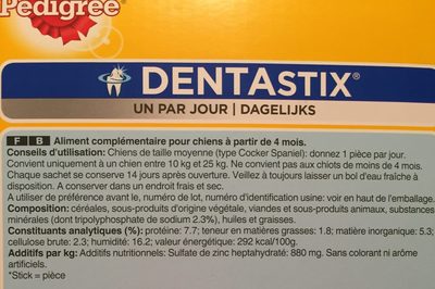 Pedigree - Friandises Dentastix Pour Chien De Moyenne Taille - X56 - Ingrédients - fr