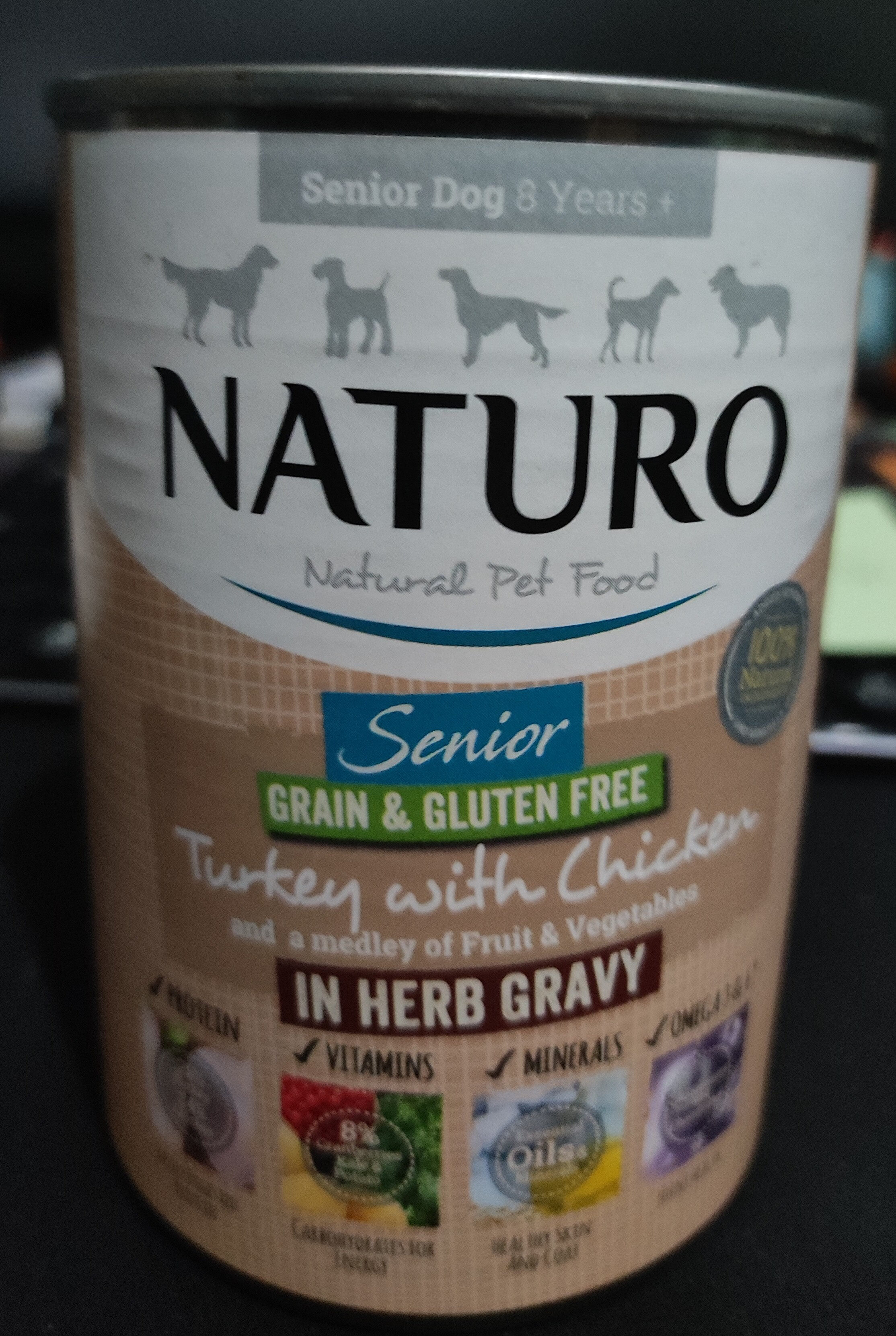 NATURO Senior grain & gluten free in herb gravy - Product - el