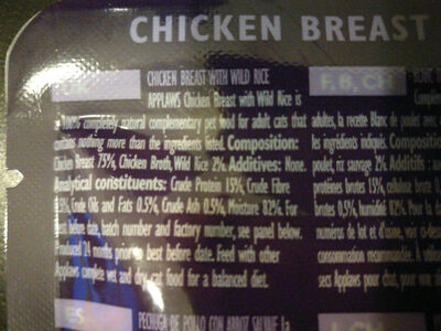 Chicken breast with wild rice - Nutrition facts - en
