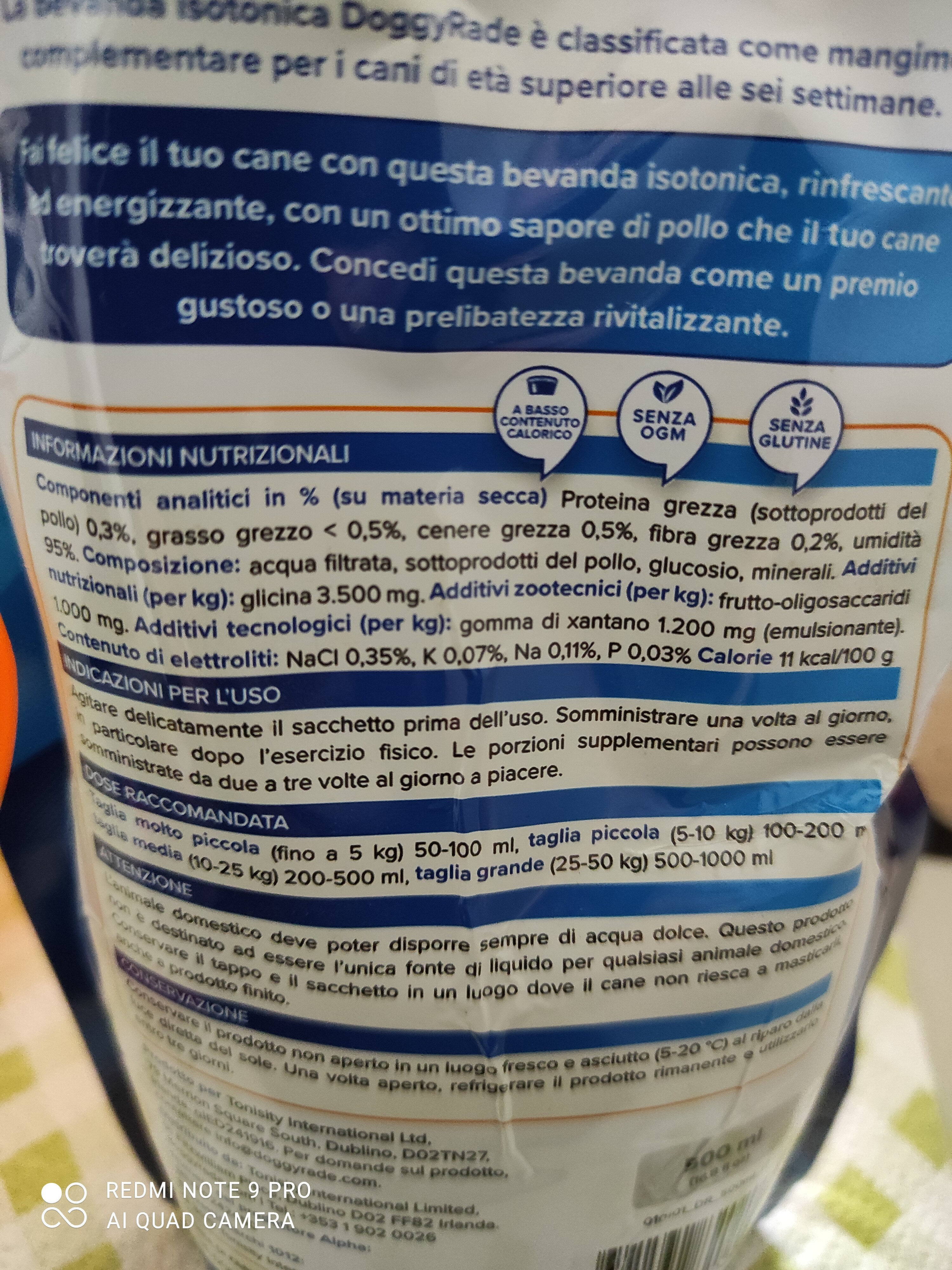 doggyrade isotonica drink - Ingredients - it