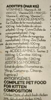 Croquettes chatons - Nutrition facts - fr