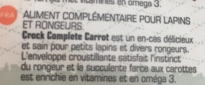 Versele-laga Complete Carrot Crock - Ingrédients - fr