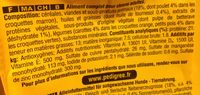 10KG Pedigree Volaille Adulte - Ingredients - fr