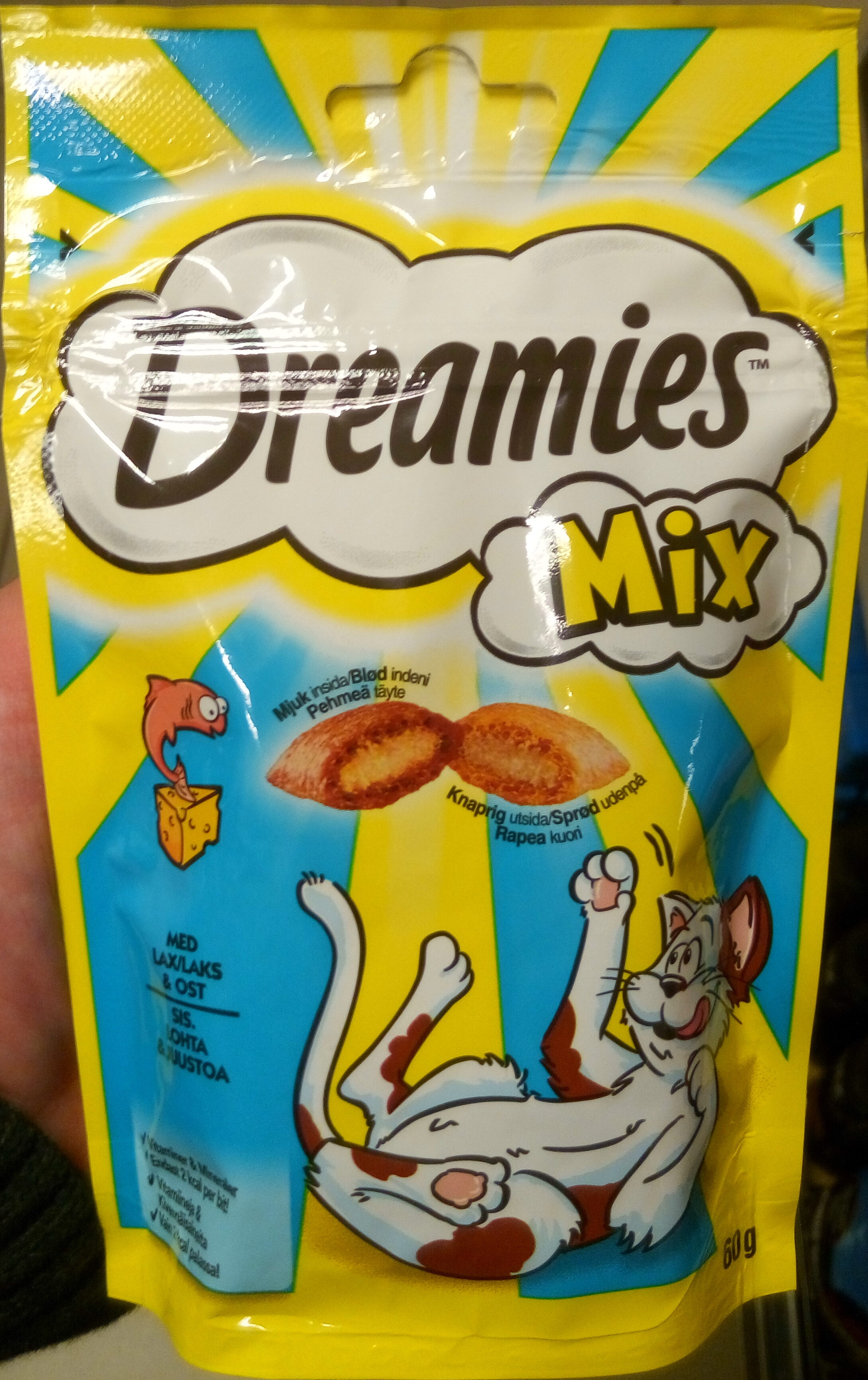 Dreamies Mix med Laks & Ost - Product - da