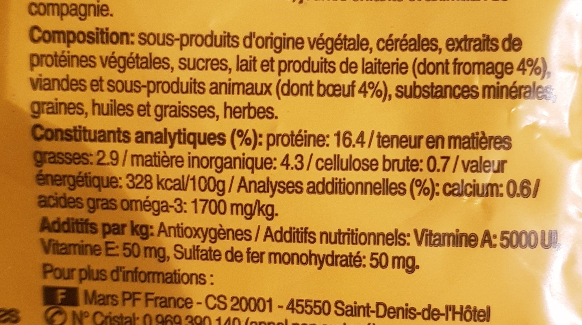 Pédigree - Ingredients - fr