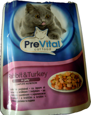 ПреВитал Классик. Полноценный консервированный корм для взрослых кошек. Кусочки в желе с кроликом и индейкой. - Product - en
