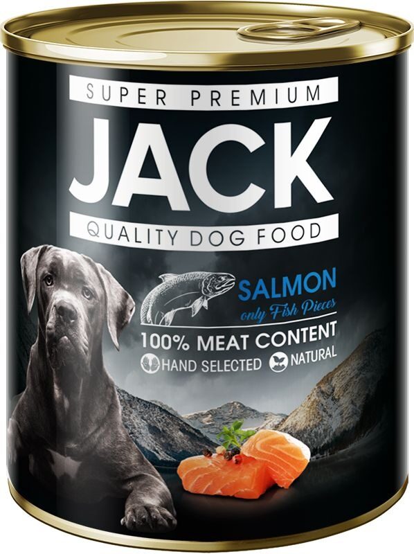 Jack canned dog food salmon 800g - Product - en