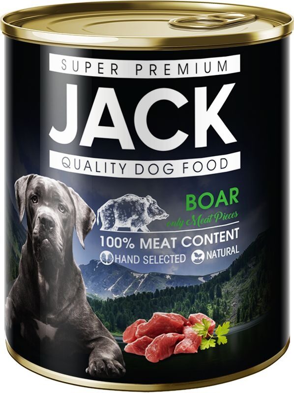 Jack canned dog food boar and deer 800g - Product - en