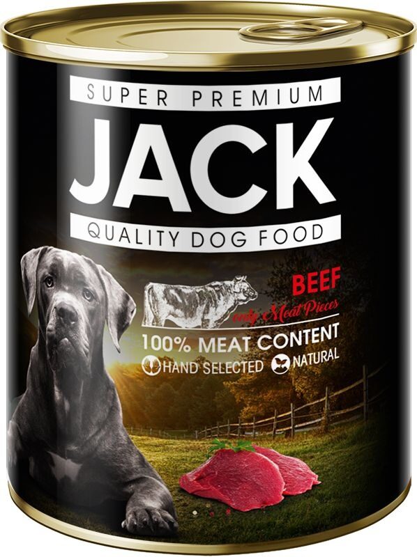 Jack canned dog food beef 800g - Product - en