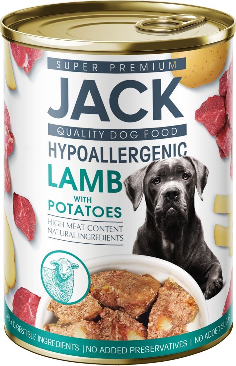 Jack HYPOALLERGEN paté 400g lamb with potato - Product - en