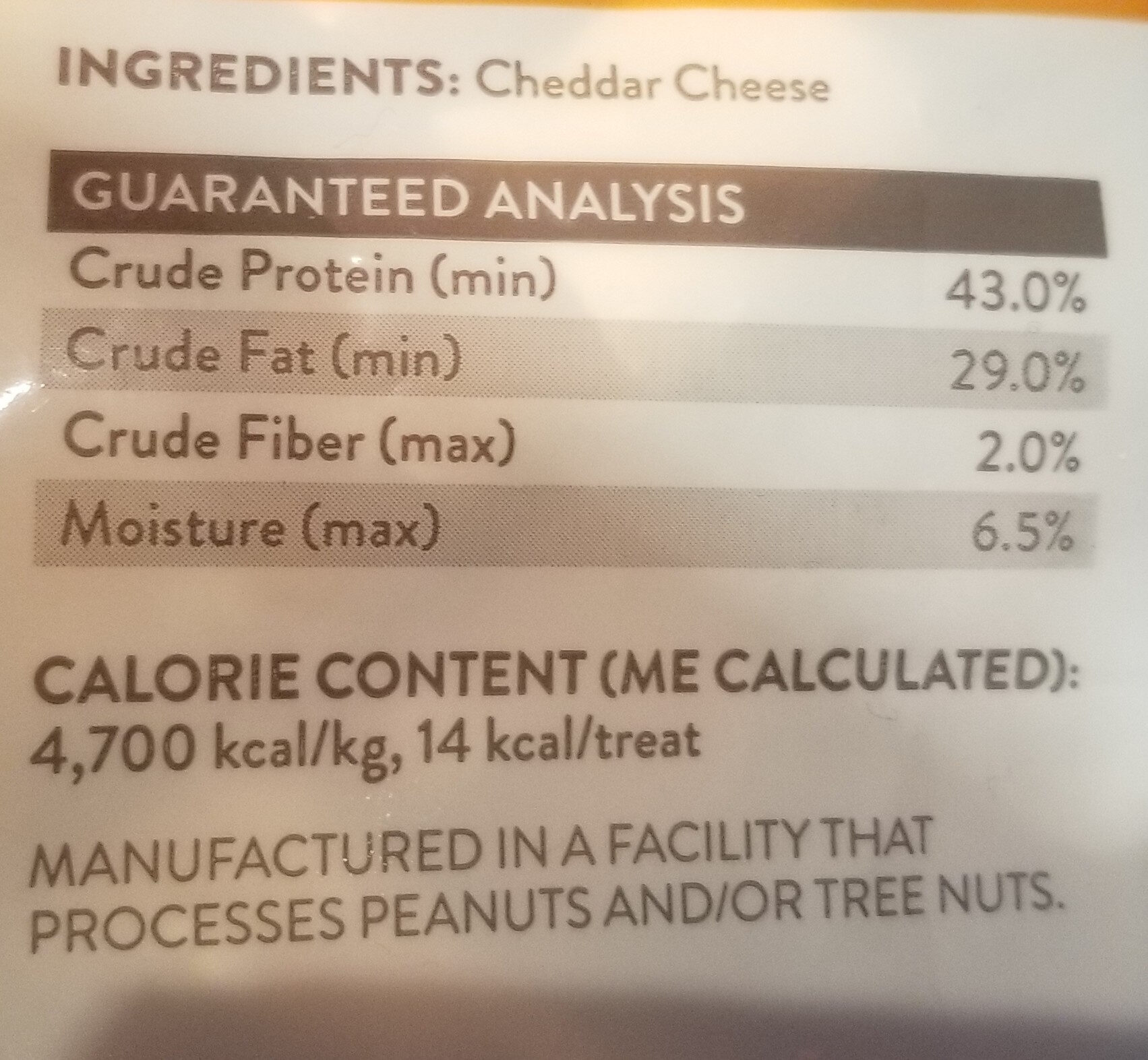 Simply Nourish Freeze Dried Cheddar Cheese - Ingredients - en