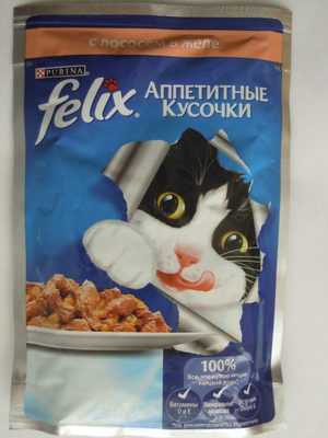 Felix Аппетитные кусочки с лососем в желе - 2