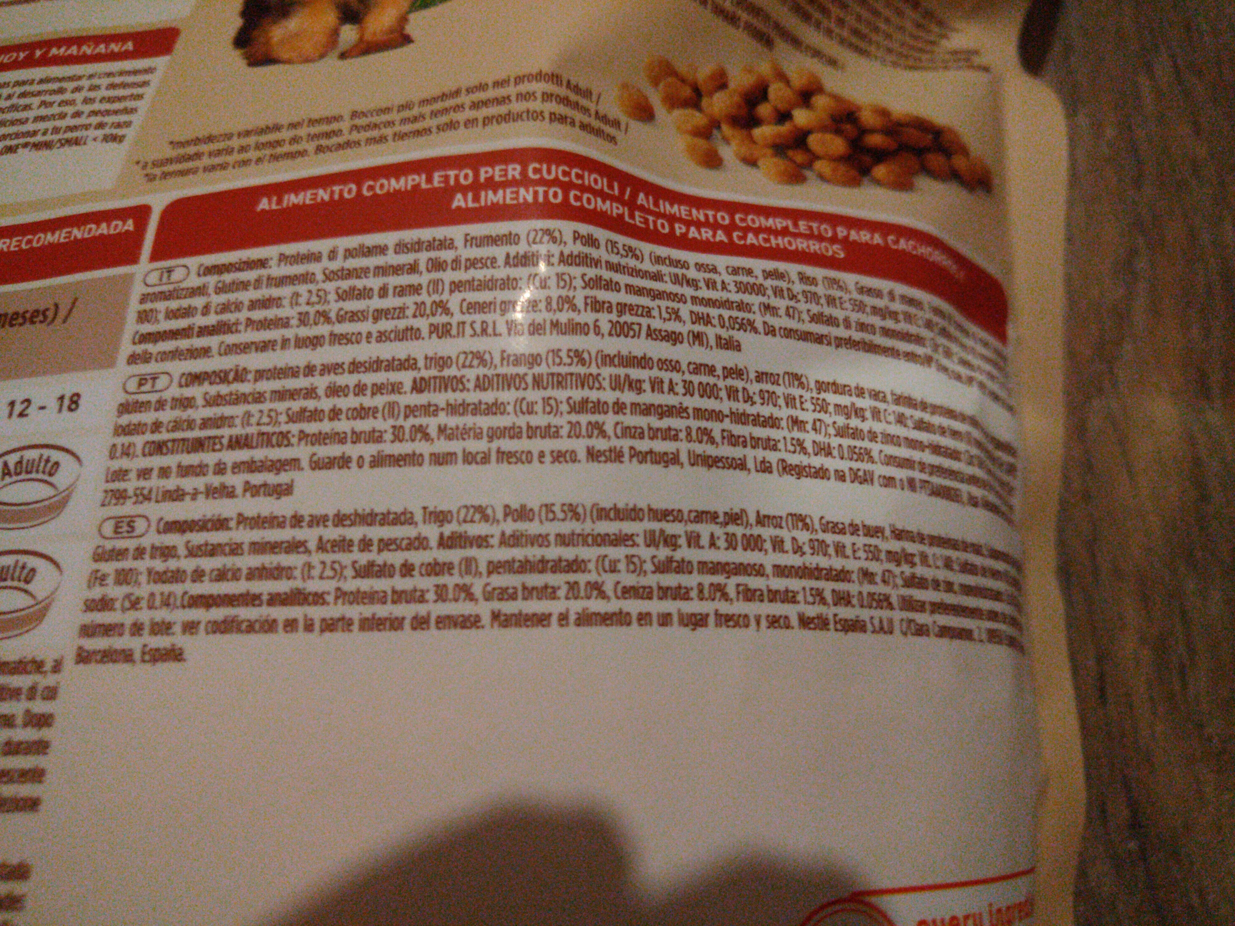 Purina One Mini - Ingredients - es