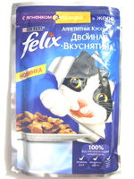 Felix Аппетитные кусочки Двойная вкуснятина с ягненком и курицей в желе - Product - ru