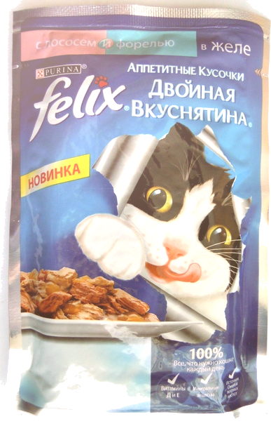 Felix Аппетитные кусочки Двойная Вкуснятина с лососем и форелью - Product - ru