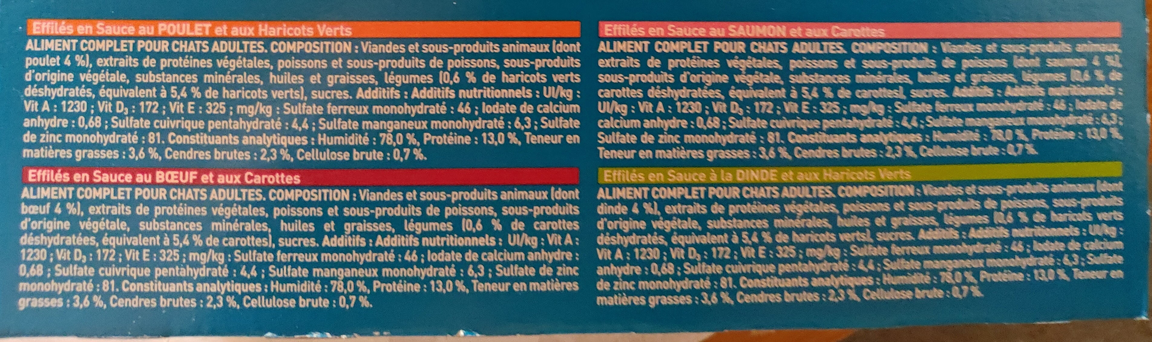 Effilés en sauce - Ingrédients - fr