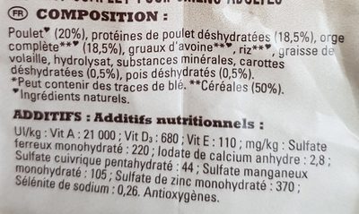 Croquettes Poulet et orge complète - Ingredients - fr