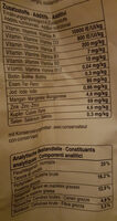 Natura plus - Nutrition facts - fr