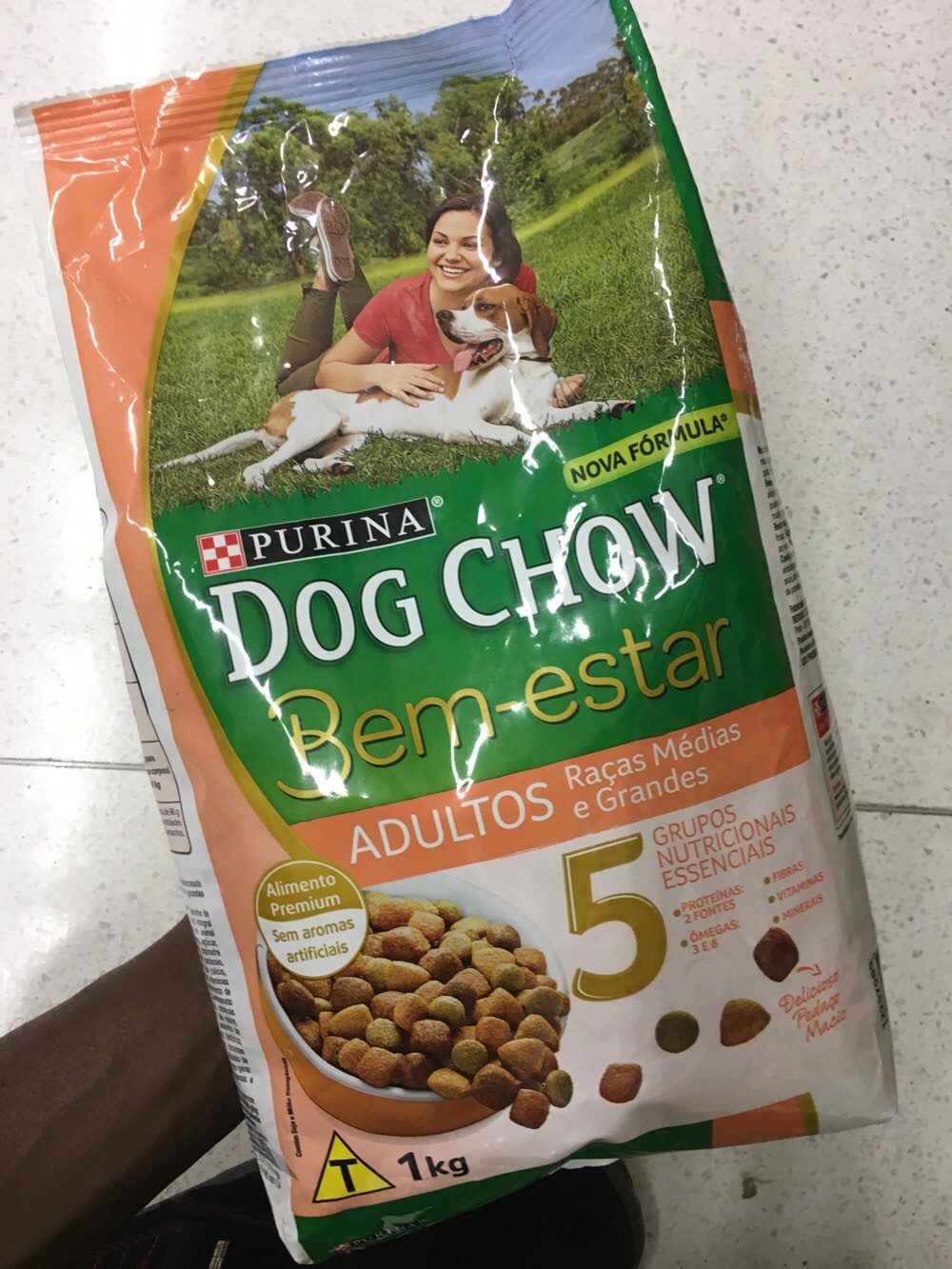 Alimento cão Dog chow bem estar 1kg adultos raças médias e grandes - Product - pt