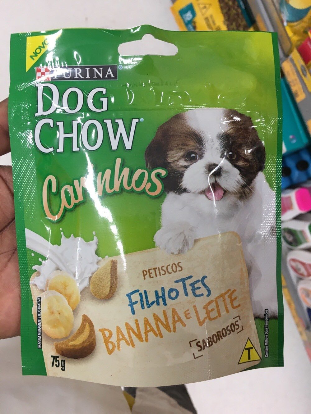 Alimento cão Dog chow carinhos 75g filhotes banana e leite - Product - pt