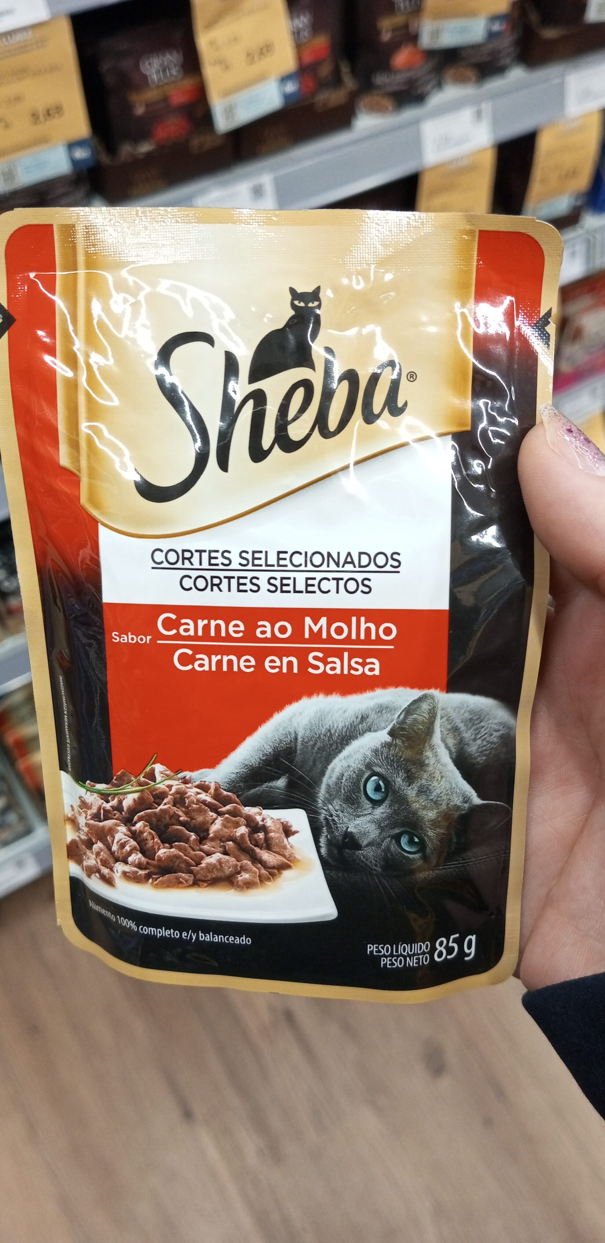Alimento gatos sachê Sheba 85g adulto carne - Product - pt