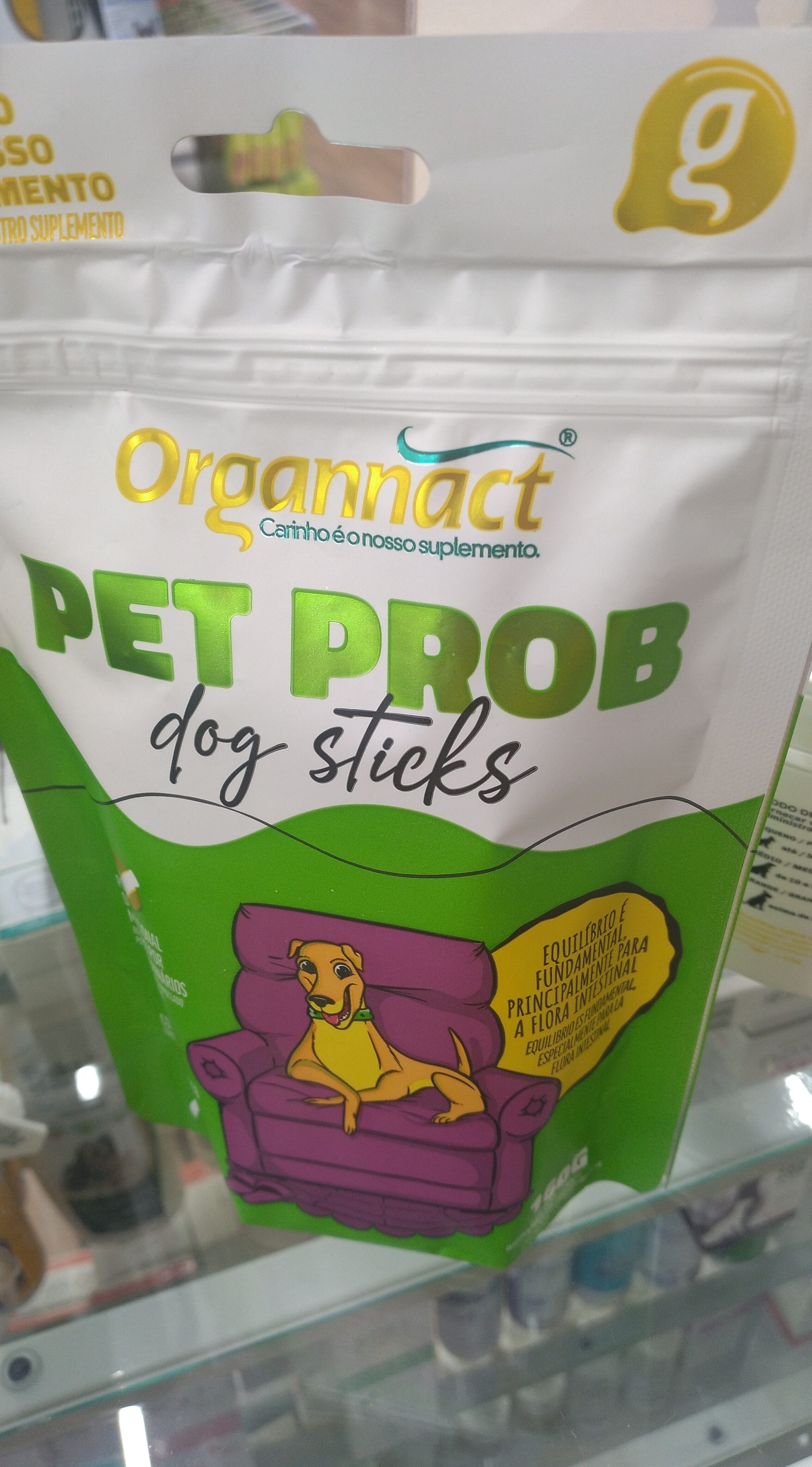 Supl. Organnact Pet Prob dog sticks 160g - Product - pt