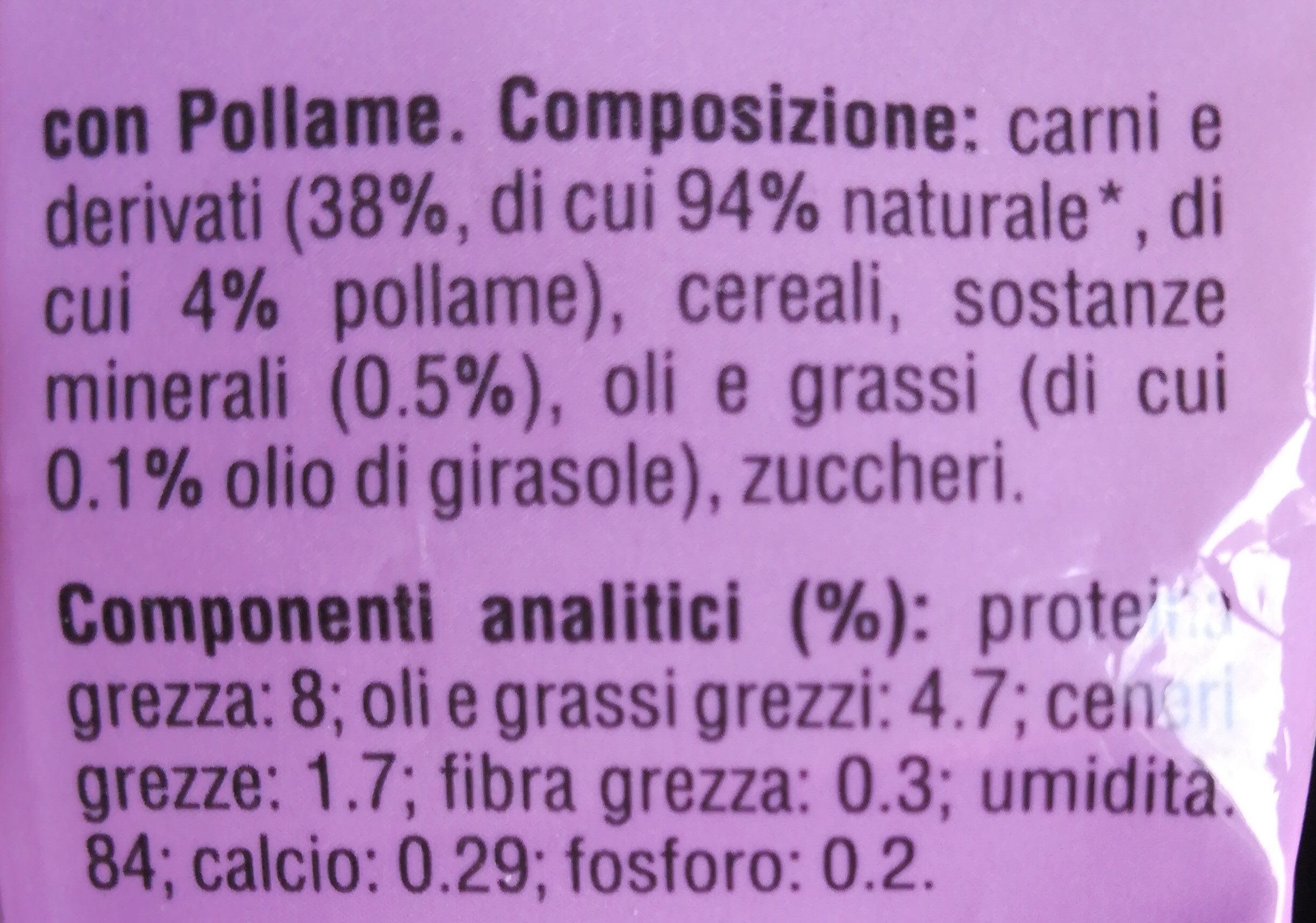 Whiskas® Pranzetti Carni Bianche 1+

   In Salsa con Pollo, Tacchino, Pollame - Ingredients - it