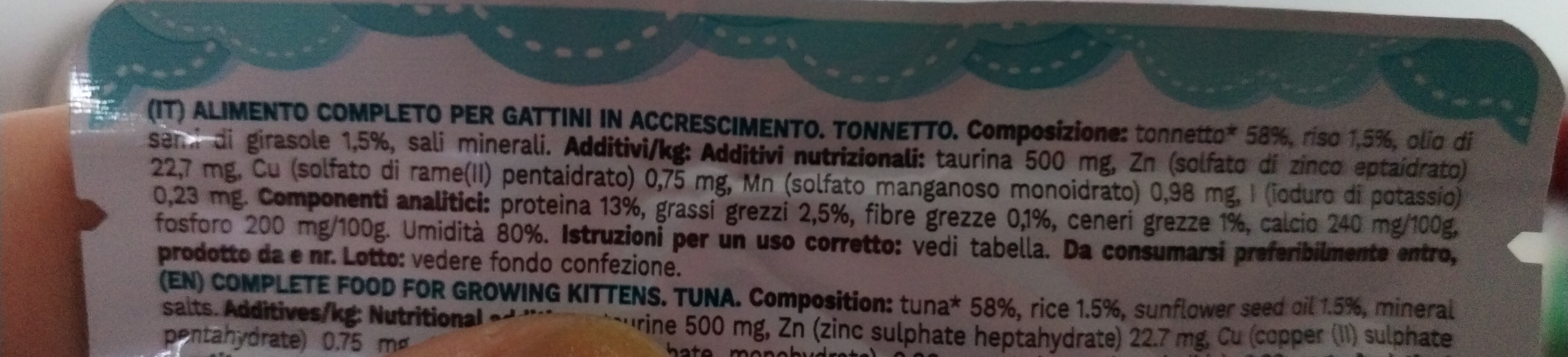 Kitten Care 3-12 Tonnetto in Jelly - Ingredients - it