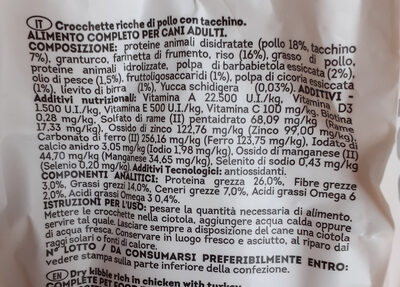 crocchette ricche di POLLO con TACCHINO - Ingredients - it