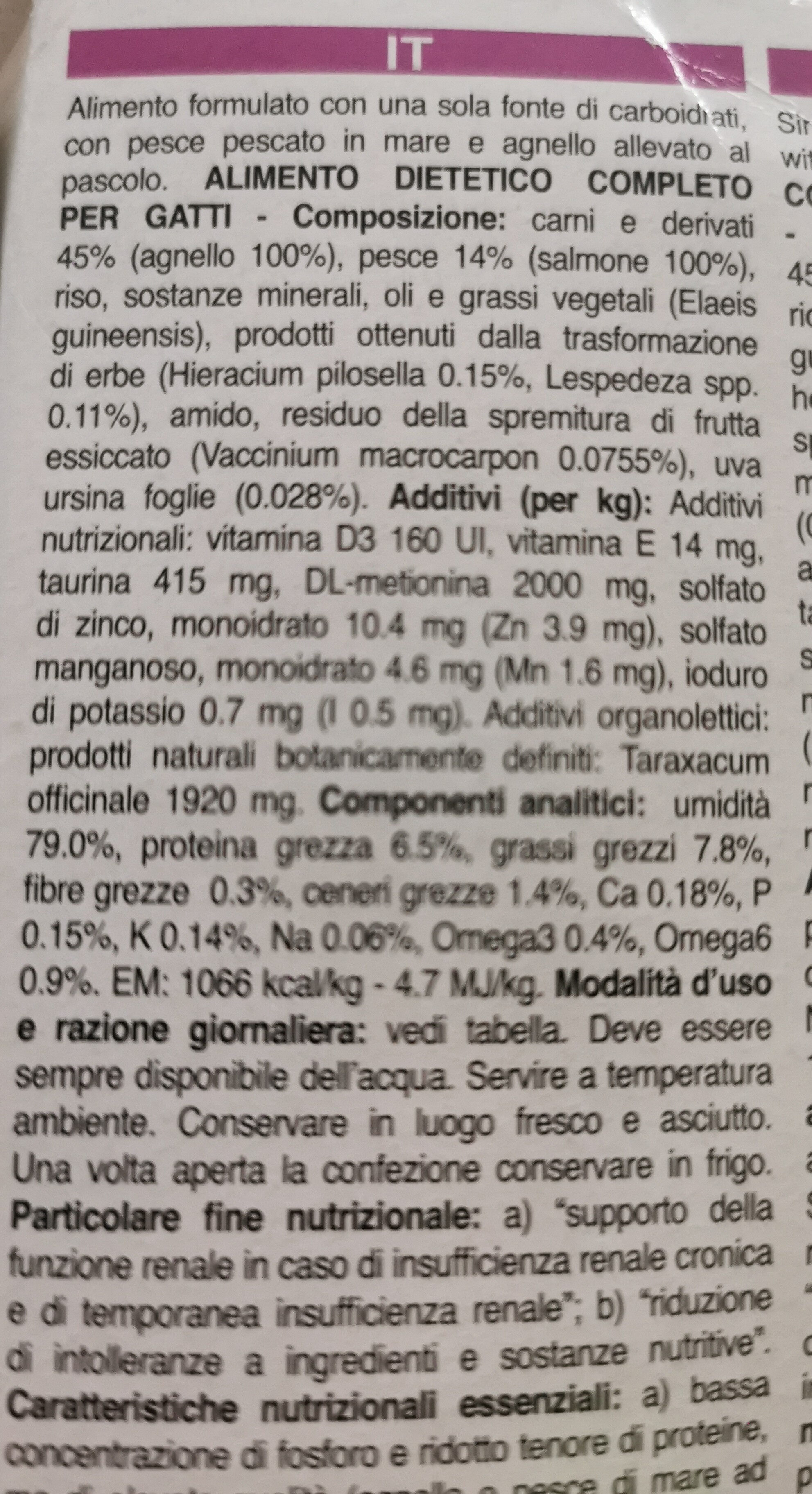 forza 10 hypoallergenic active - Nutrition facts - it