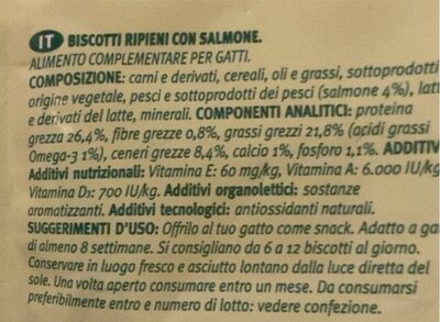 Biscotti ripieni con salmone - Nutrition facts - it