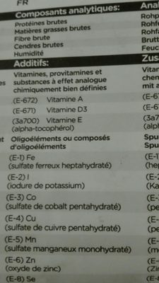 Natura Diet Daily Food Adulte Maintien Au Poulet Croquette - Ingredients - fr