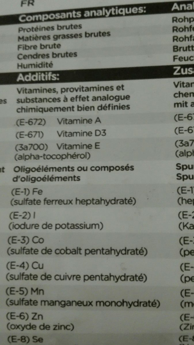 Natura Diet Daily Food Adulte Maintien Au Poulet Croquette - Ingredients - fr