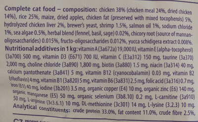 Profine Sterilised chicken and rice - Ingredients