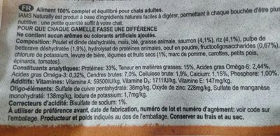 Iams Naturally Adult Cat Salmon and Rice - Ingrédients - fr