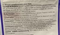 Beaphar Exo'poils Friandises Au Malt - Pour Chat - Informations nutritionnelles - fr
