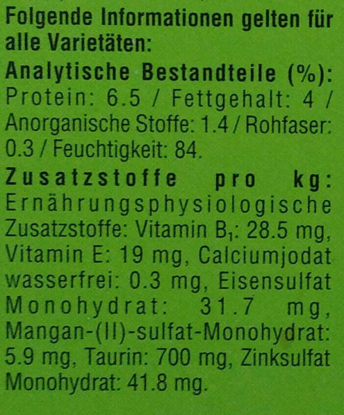 Bunte Vierfalt in Sauce - Nutrition facts - de