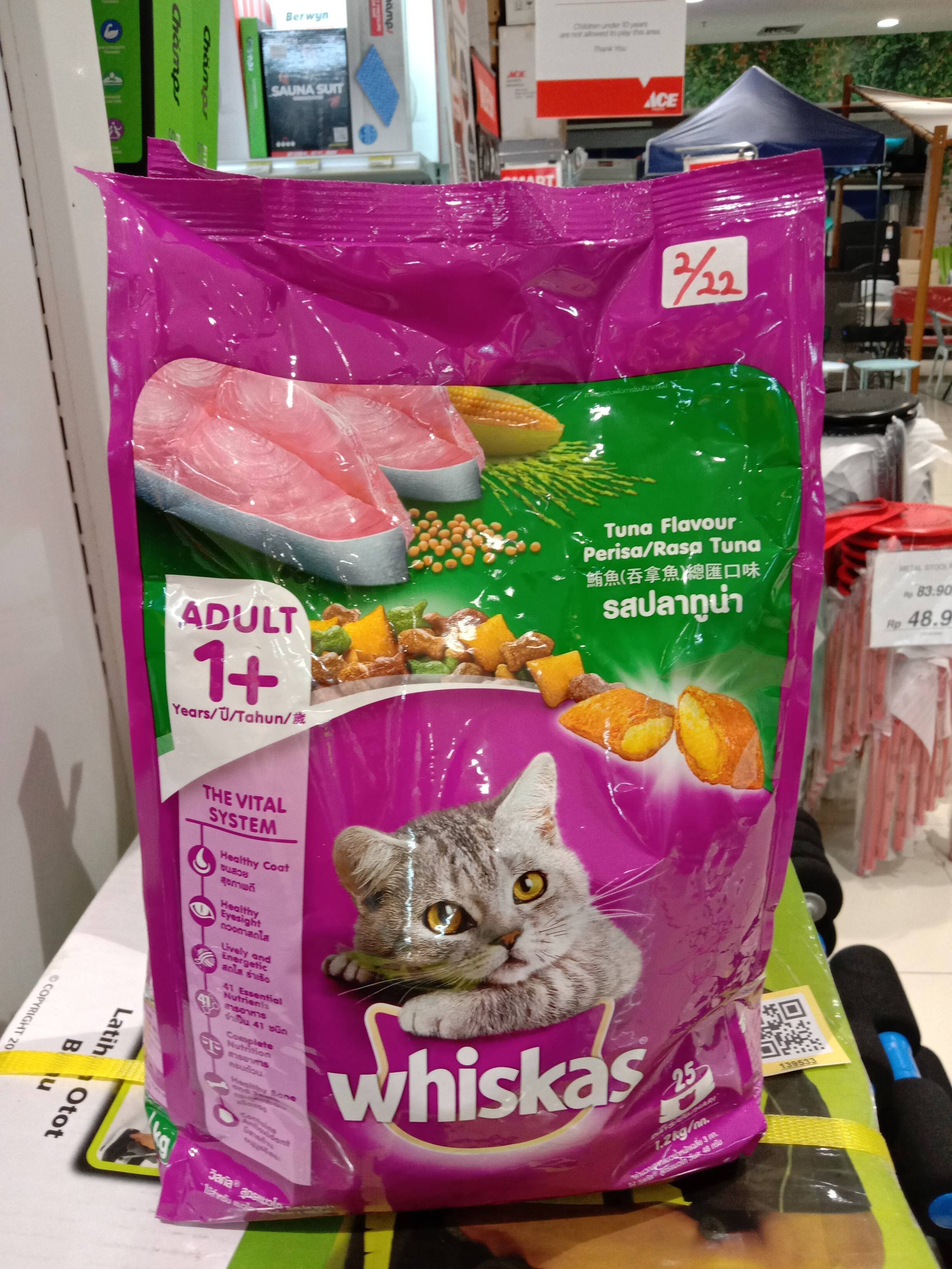 CAT FOOD WHISKAS TUNA 1.2KG - Product - id